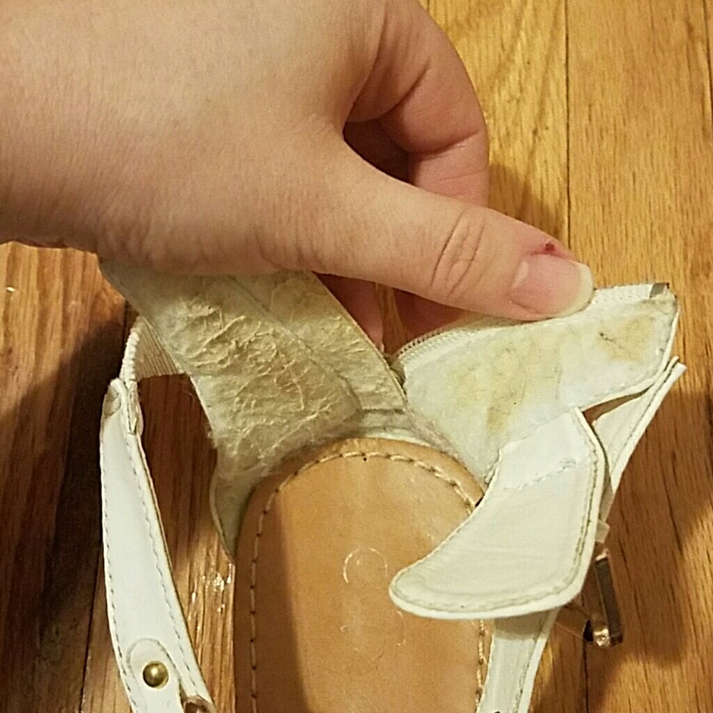 White/Gold Sandals - Picture 6 of 6